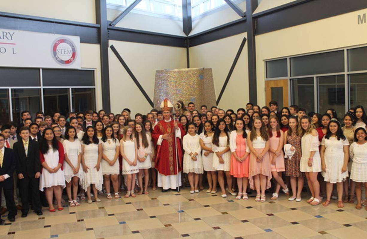 HIGH POINT — Bishop Jugis also confirmed youth at Immaculate Heart of Mary Church in High Point May 1. (Photo provided by Father Vince Smith)
