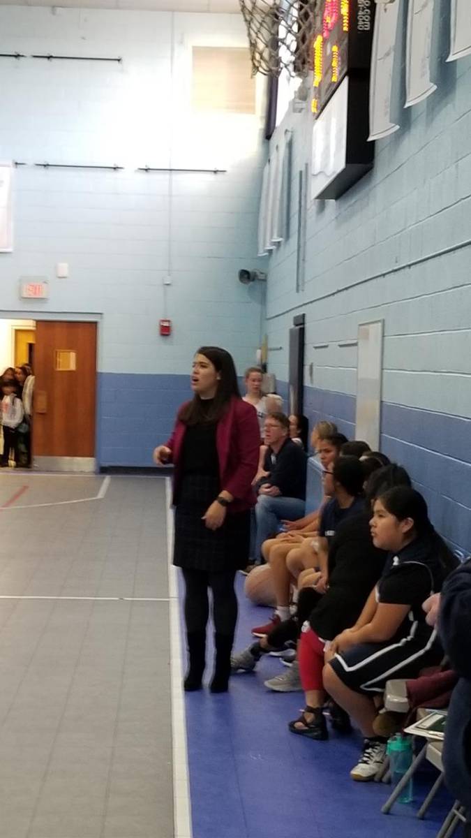The principal of Immaculata, Ms. Margaret Beale, also coaches the ICS girls team. (Photos provided by Father Christian Cook)