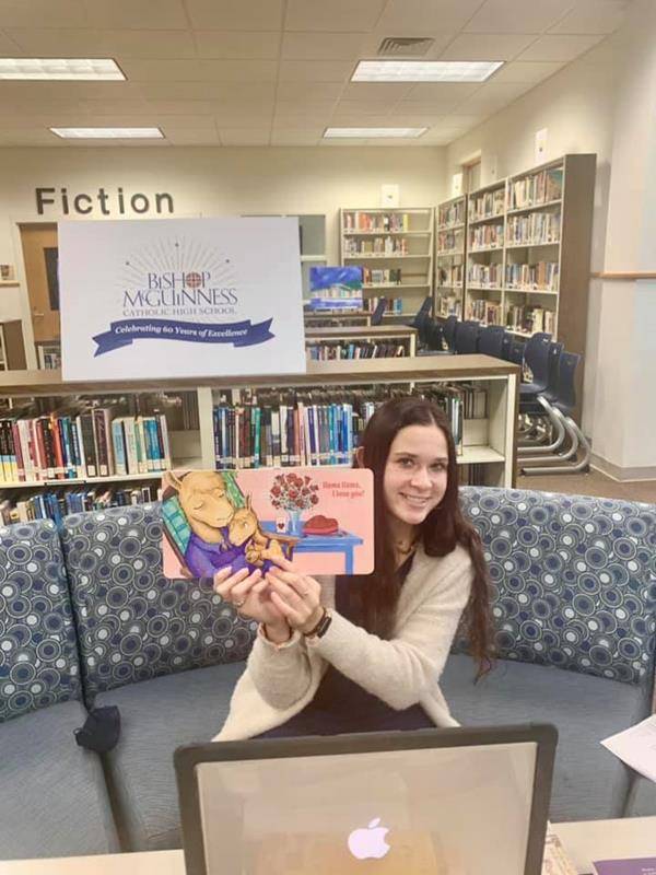 KERNERSVILLE — Students at Bishop McGuinness High School kicked off Catholic Schools Week by reading to kindergarten friends at Our Lady of Grace and Sacred Heart schools via zoom. (Photo via Facebook)