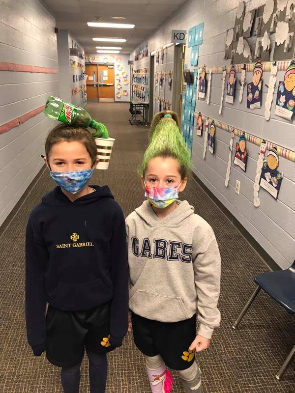 CHARLOTTE —St. Gabriel School students celebrated Catholic Schools Week with a Crazy Hat, Hair and Sock Day. (Photos via Facebook)