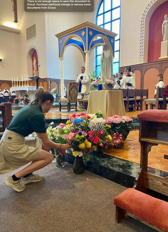On the feast of Our Lady of Fátima, St. Michael School held its annual May Crowning of Our Blessed Mother. Due to rain, the ceremony was held indoors. (Copy)