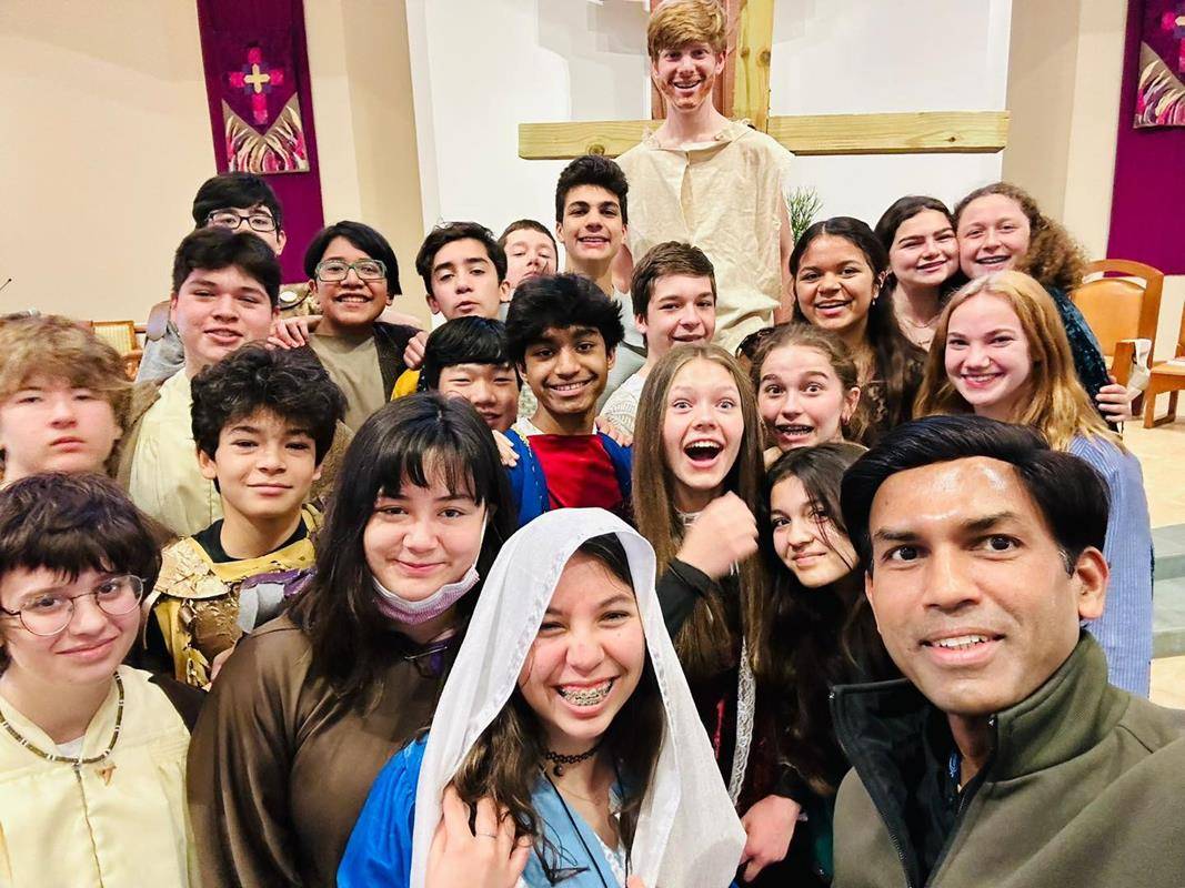 Immaculate Heart of Mary School eight grade students performed a moving production of the Living Stations of the Cross for the parish on March 31. (Provided photos.)