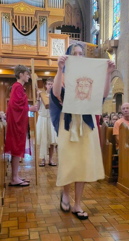 This is a re-enactment of the Passion of our Lord and one of the most beautiful traditions at OLG.