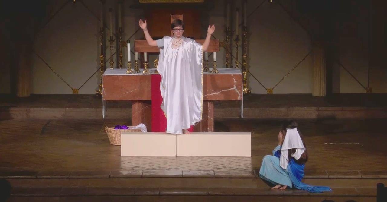 St. Gabriel School students perform Living Stations of the Cross. (Provided photos)