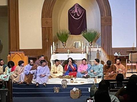St. James the Greater Church in Concord put on a Last Supper play on Holy Thursday. (Photo by Charlotte Eanes Schomberg)
