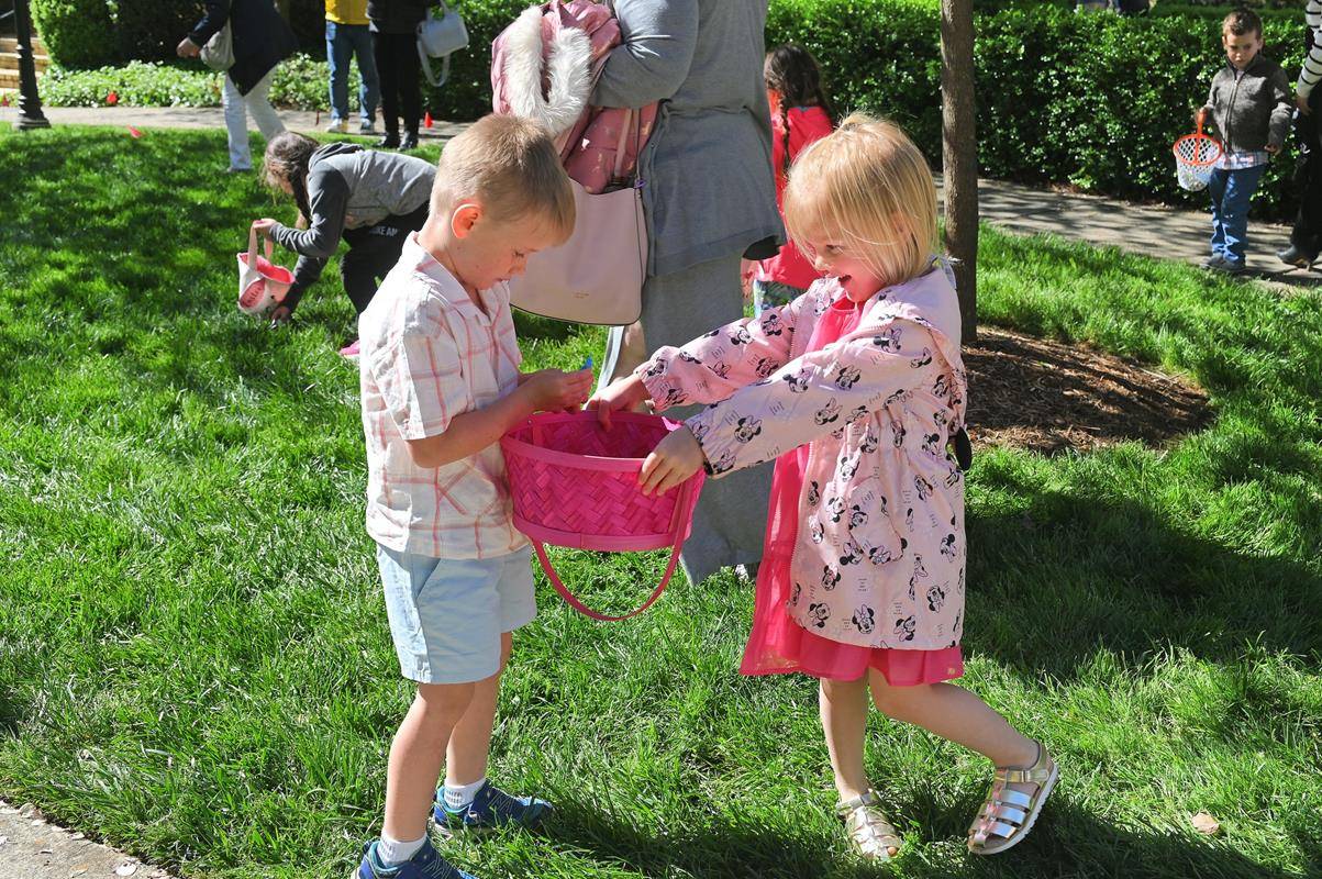 Children hunt for eggs at St. Patrick Cathedral on Easter Sunday. (Photos by James Sarkis)