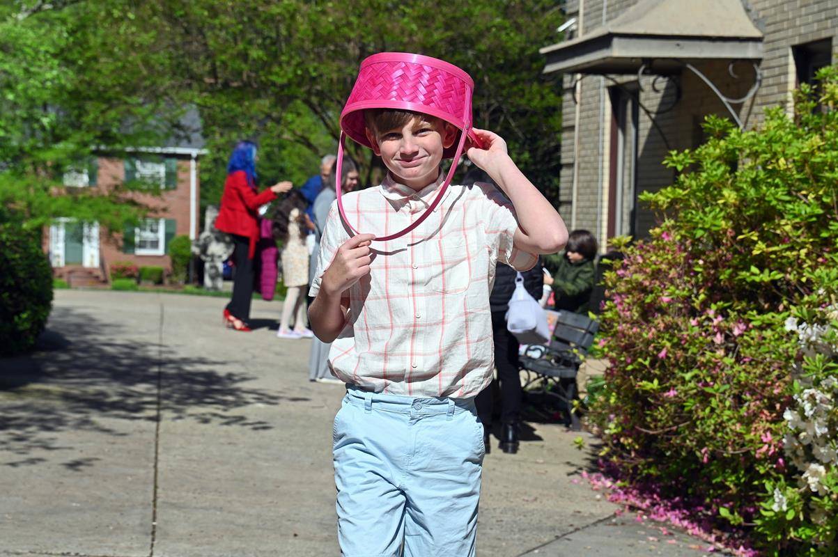 Children hunt for eggs at St. Patrick Cathedral on Easter Sunday. (Photos by James Sarkis)