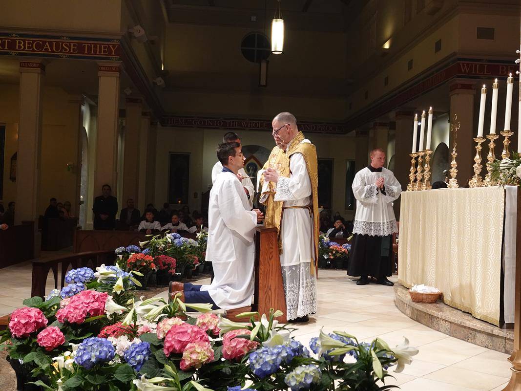 Easter Vigil at St. Mark Church in Huntersville. (Photos by Amy Burger)