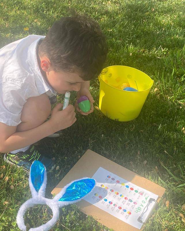 Pre-K and kindergarten students at Our Lady of the Assumption School in Charlotte went on an Easter egg hunt. (Provided photos)