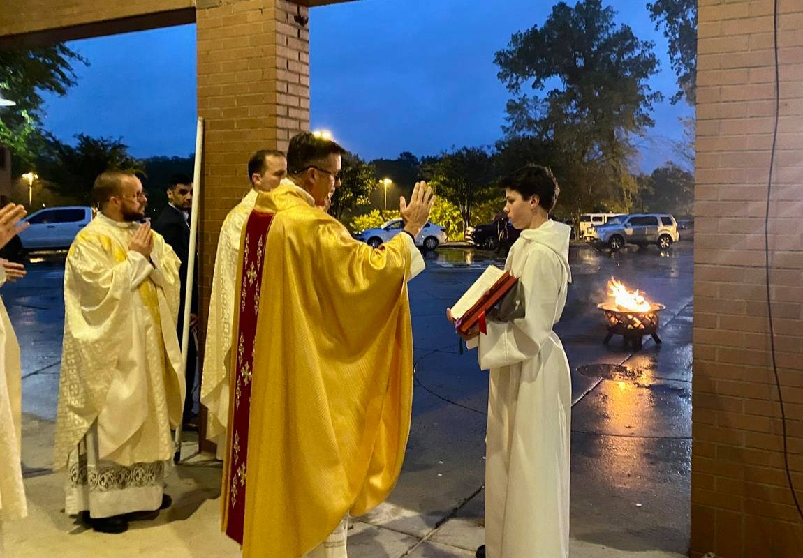 Easter Vigil at St. Gabriel Church in Charlotte.
