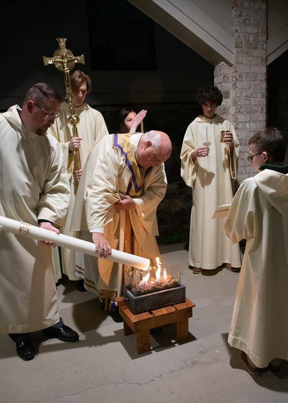Easter Vigil at St. Pius X in Greensboro. (Photos by Maryann Luedtke)