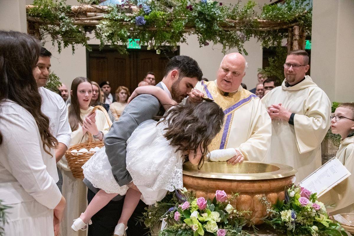 Easter Vigil at St. Pius X in Greensboro. (Photos by Maryann Luedtke)