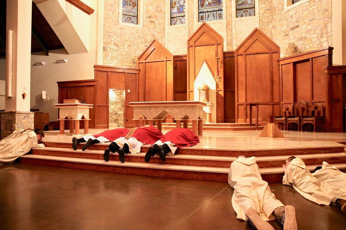 Good Friday Veneration of the Cross at St. Pius X in Greensboro. (Photos provided)