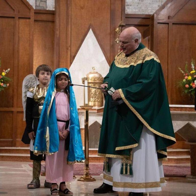 St. Pius X parishioners celebrated All Saints Day at Mass with some very joyful and saintly costumes.