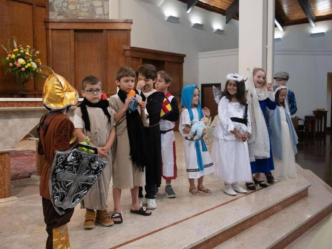 St. Pius X parishioners celebrated All Saints Day at Mass with some very joyful and saintly costumes.