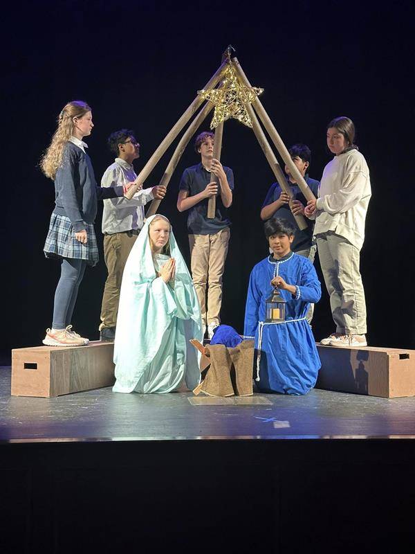 Moses, King David, and Jonah — all ancestors of Jesus — took the stage before the birth of Christ during the Immaculata School Christmas play. Virtually every student appeared in The Branch from Jesse’s Tree Monday at Hendersonville High School.