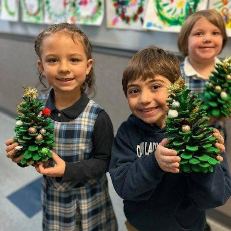 Our Lady of Grace School’s Pre-K and kindergarten classes worked on a variety of Christmas crafts.