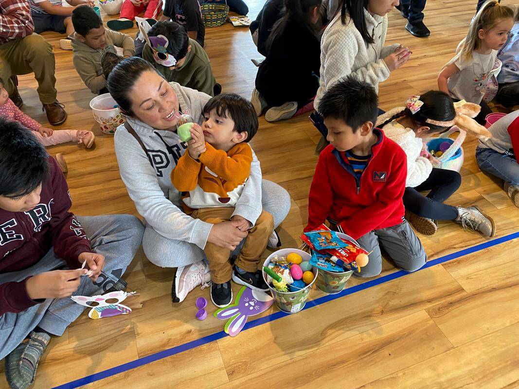 Eggstravaganza at Our Lady of the Assumption in Charlotte. The children enjoyed making bunny masks, hopping a bunny trail, creating Easter scenes and much more including of course hunting for eggs.