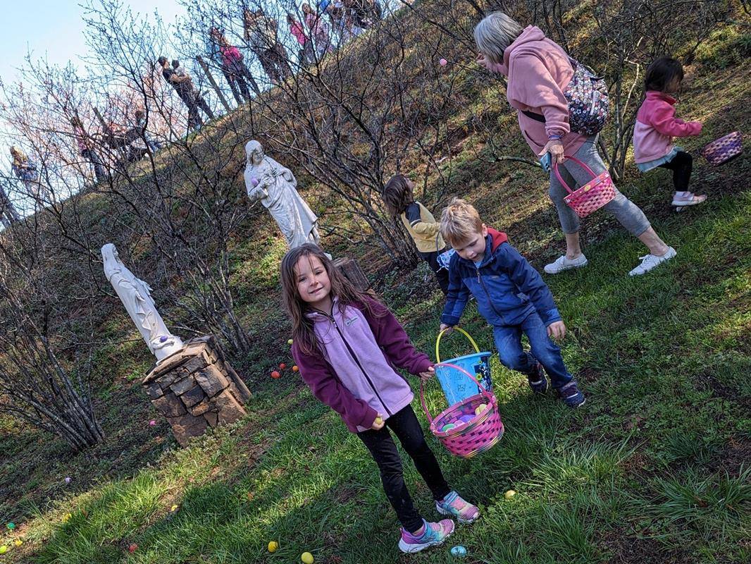 St Therese Church in Mooresville holds an Easter egg hunt.