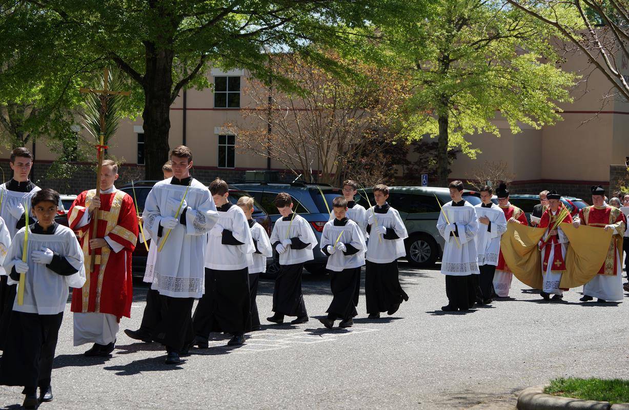 Palm Sunday at St. Ann Church in Charlotte. (By John Cosmas)