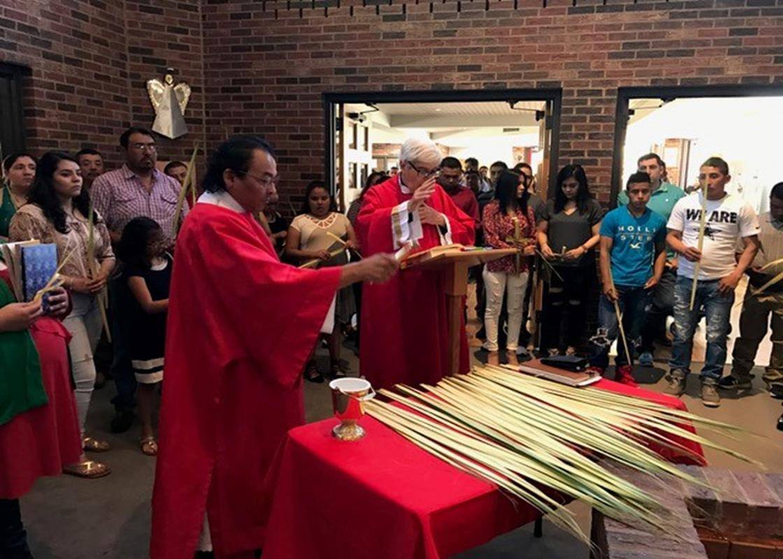 Palm Sunday Mass at Our Lady of the Assumption Church (Provided by Deacon David Reiser)