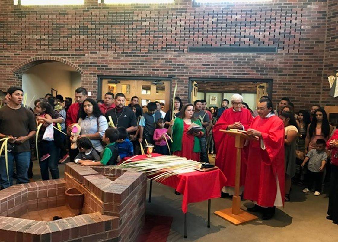 Palm Sunday Mass at Our Lady of the Assumption Church (Provided by Deacon David Reiser)