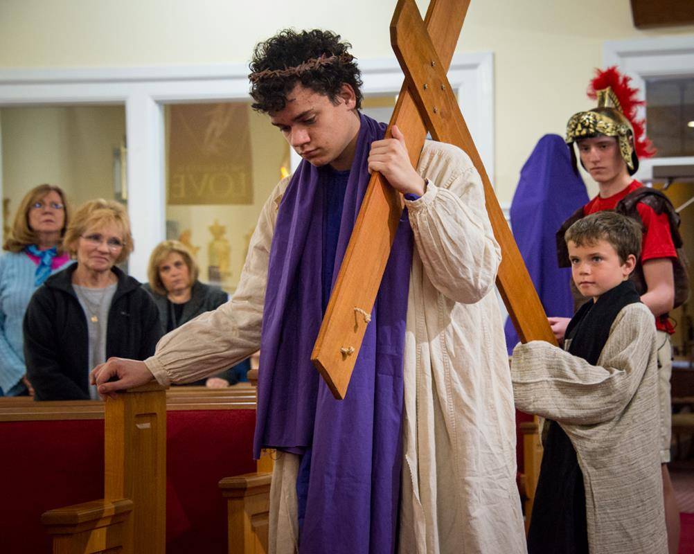 DENVER — Holy Spirit Church’s Youth Ministry teens performed live Stations of the Cross four times during Lent, including this one from April 7, for the children and parishioners of the parish.