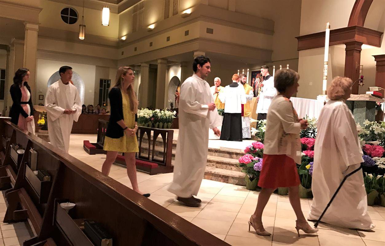 HUNTERSVILLE — Easter Vigil at St. Mark Church. (By Amy Burger)